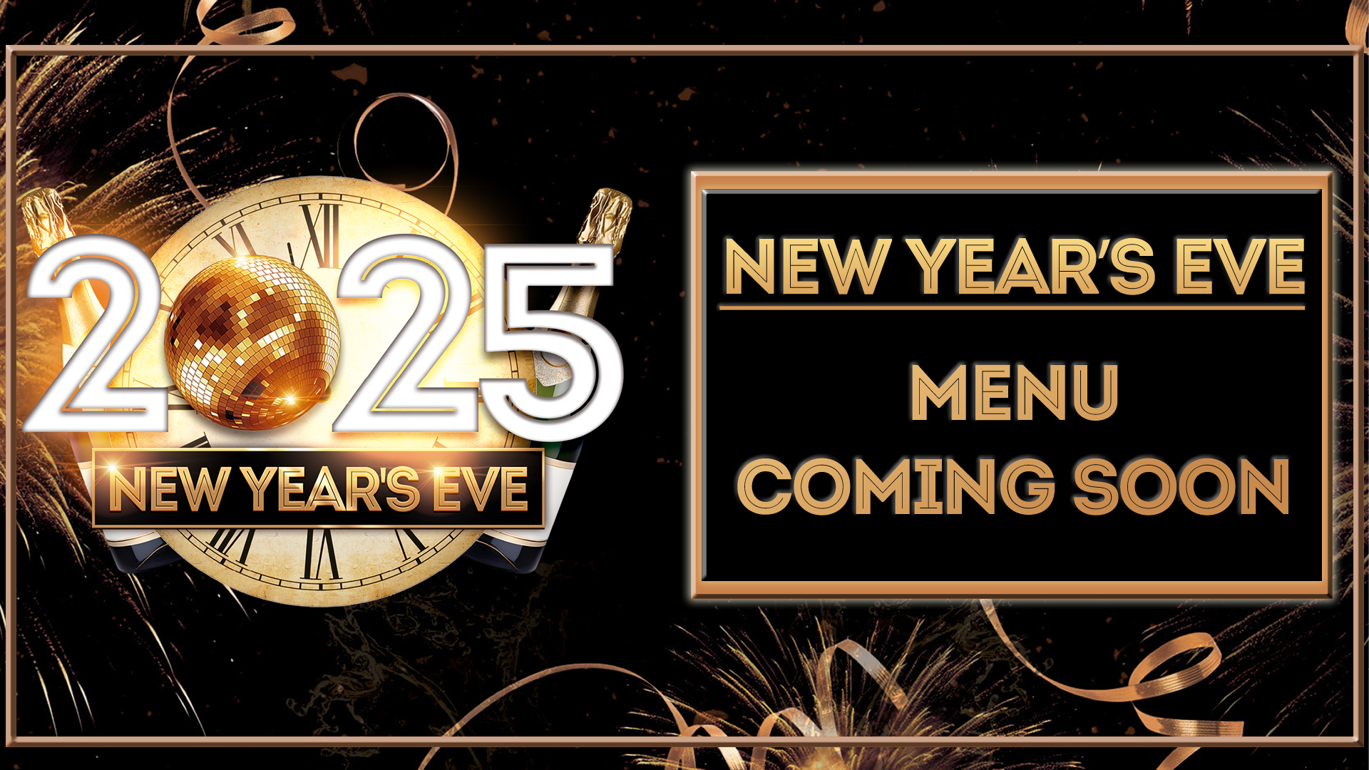 NYE Menu Coming Soon