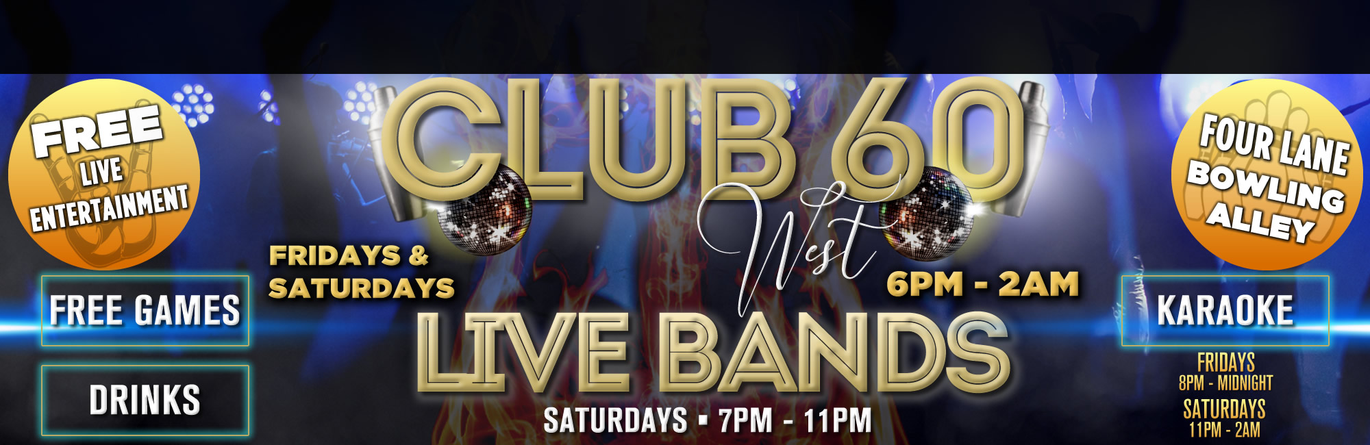 Club 60 West Web Banner