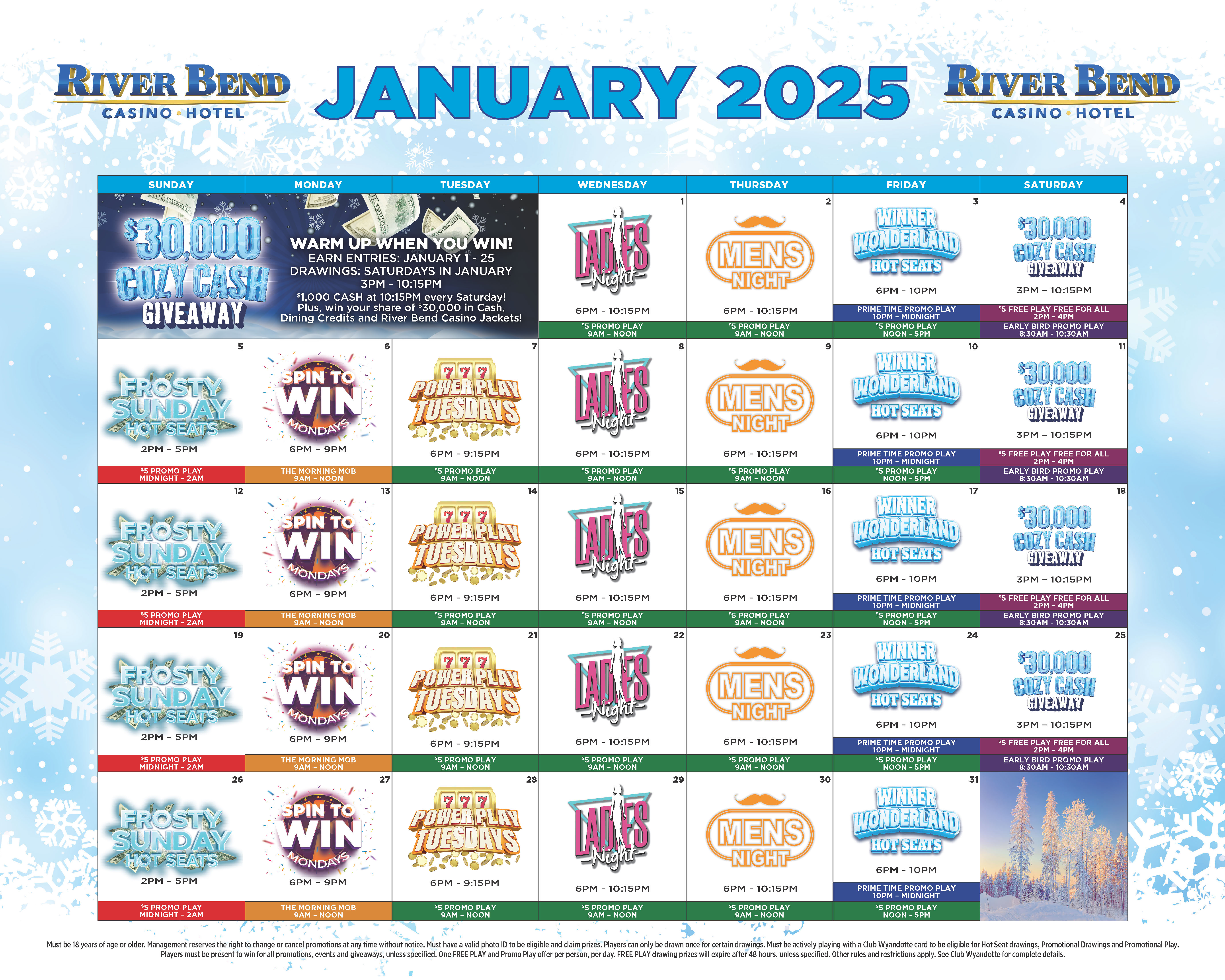 January 2025 Promotions Calendar