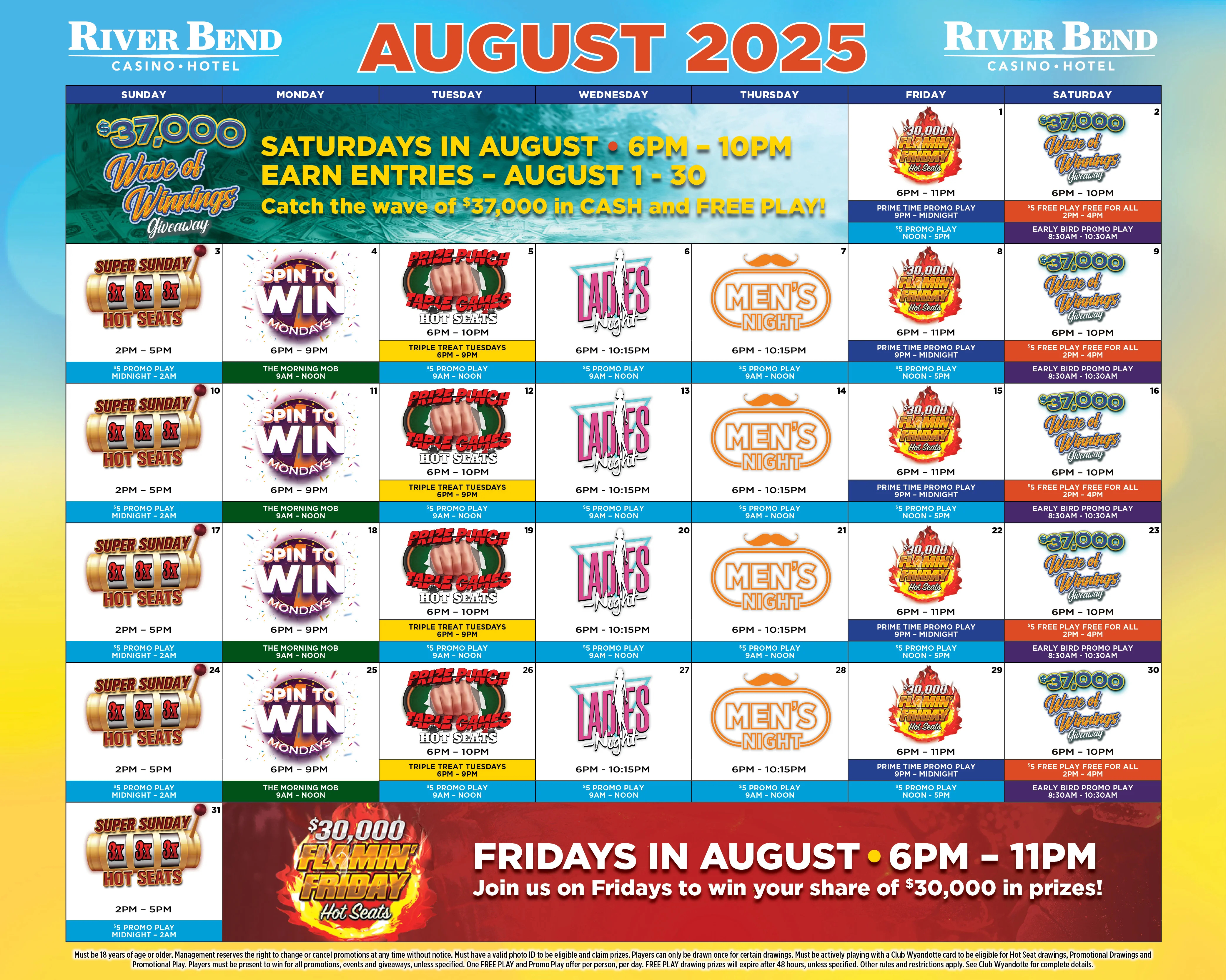 August 2025 Promotions Calendar