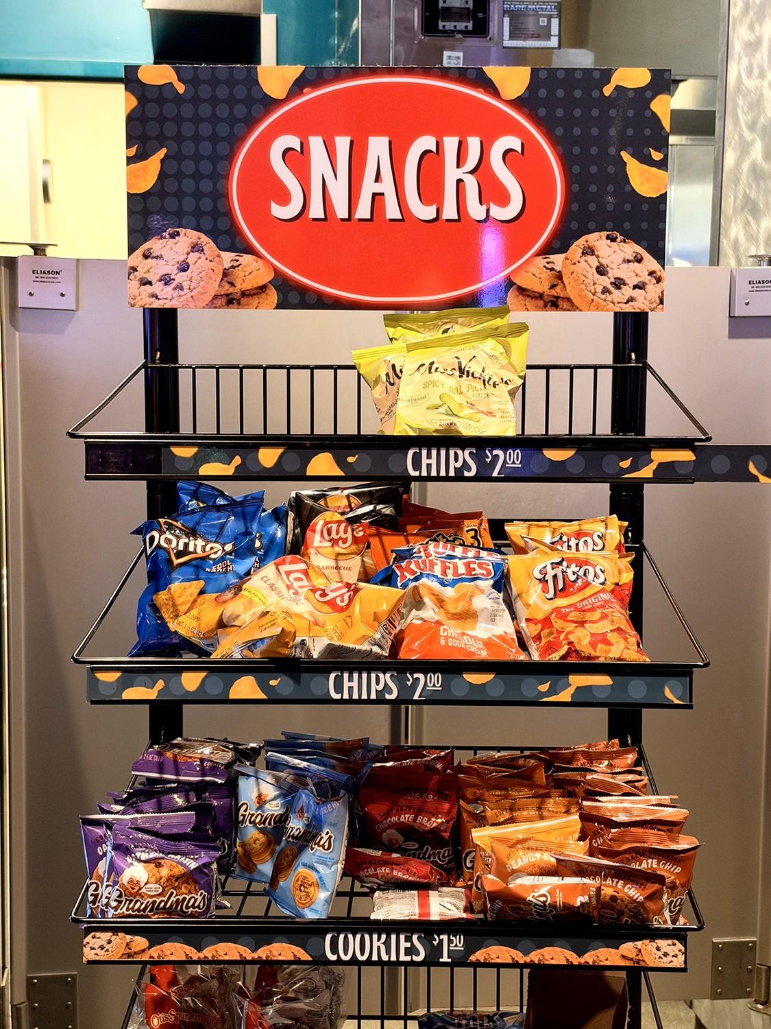 Snack cart at the River Bend Casino Deli